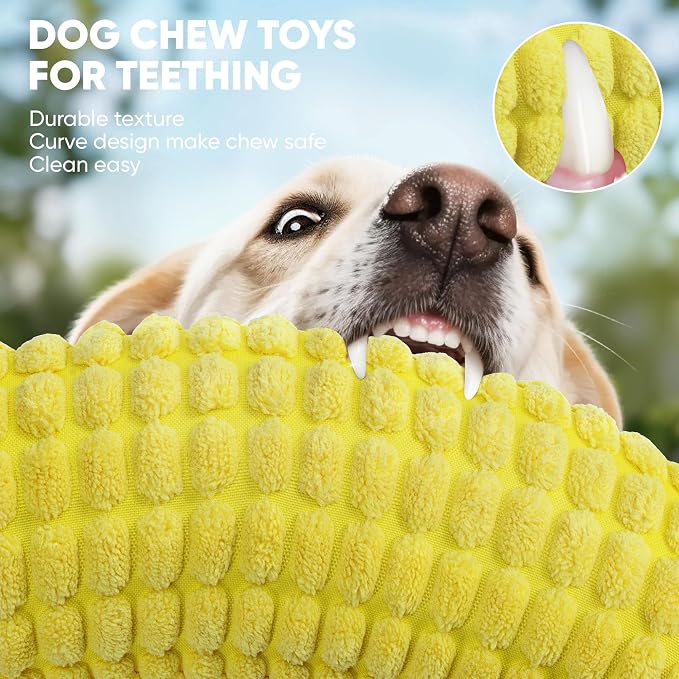 Vitscan Tough Corn Dog Toys for Aggressive Chewers Small Medium Large Breed