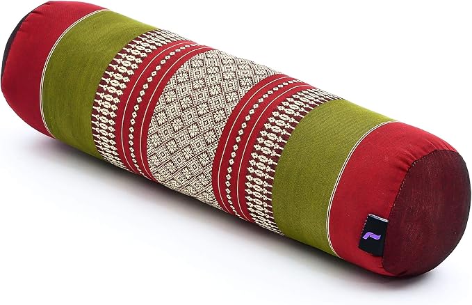 Leewadee Small Yoga Bolster – Shape-Retaining Cervical Neck Roll, Tube Pillow for Comfortable Reading, Kapok Filling, 22 x 6 x 6 inches
