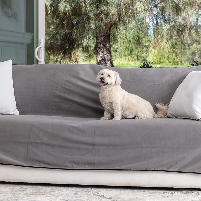 Callarome Waterproof Blanket for Bed & Couch Protection, Grey, 80"x90" | High-Density Heavy-Duty Material – Ultra-Soft & Durable Soft Fleece, Leakproof, Reversible, Silent No-Crinkle Design