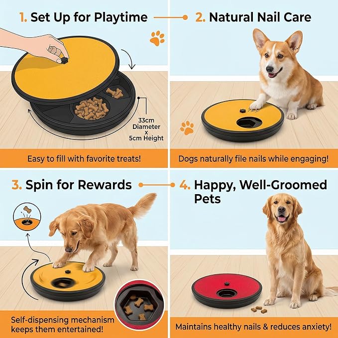 Dog Scratch Board with Treat Box – Calm & Stress-Free Nail Care, Hidden Reward System, Non-Slip Design, Quiet Alternative to Grinders