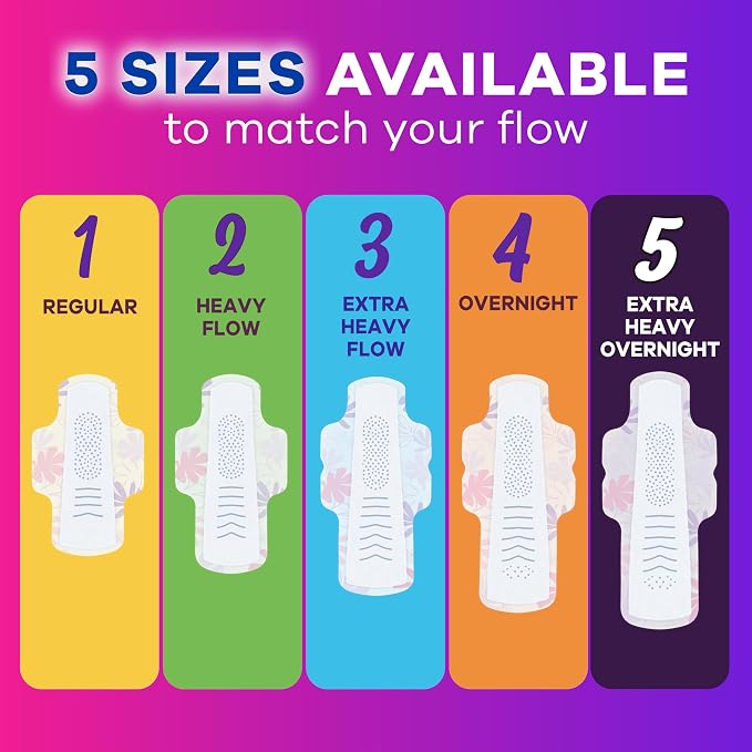 Always Radiant Feminine Pads For Women, Size 3 Extra Heavy Flow Absorbency, With Flexfoam, With Wings, Scented, 22 Count