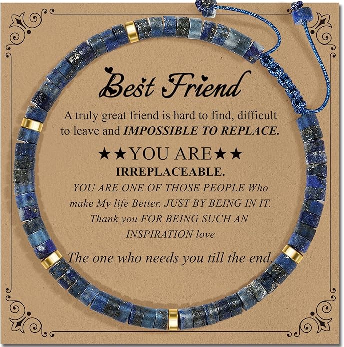 Inspirational Gifts Bracelets for Women: Valentines Mothers Day Birthday Gifts for Women Friends Sister Mom - Healing Natural Stone Beads Bracelets Thinking of you Get Well Soon Gift for Women
