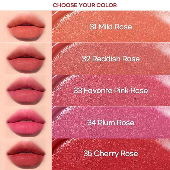 Peripera Ink Airy Velvet Lip Tint | High-Pigmentation, Lightweight, Soft, Moisturizing, Not Animal Tested (035 CHERRY ROSE (NEW))
