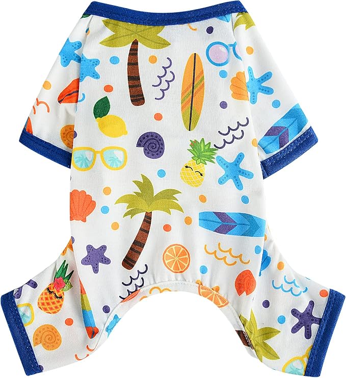 Dog Pajamas for Small Dogs Boy Girl, Dog Clothes Tiny Chihuahua Yorkie Spring Summer Shirt, Cute Puppy Outfit Pjs Jumpsuit Cat Onesie Apparel Pet Clothes