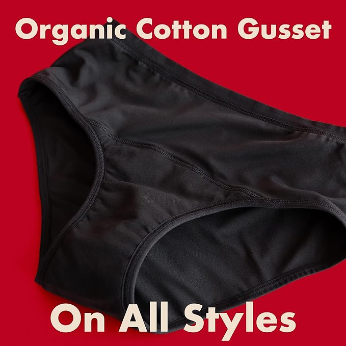 The Period Company Women Regular Flow Stretch High Waisted Period Underwear for Women Heavy Flow