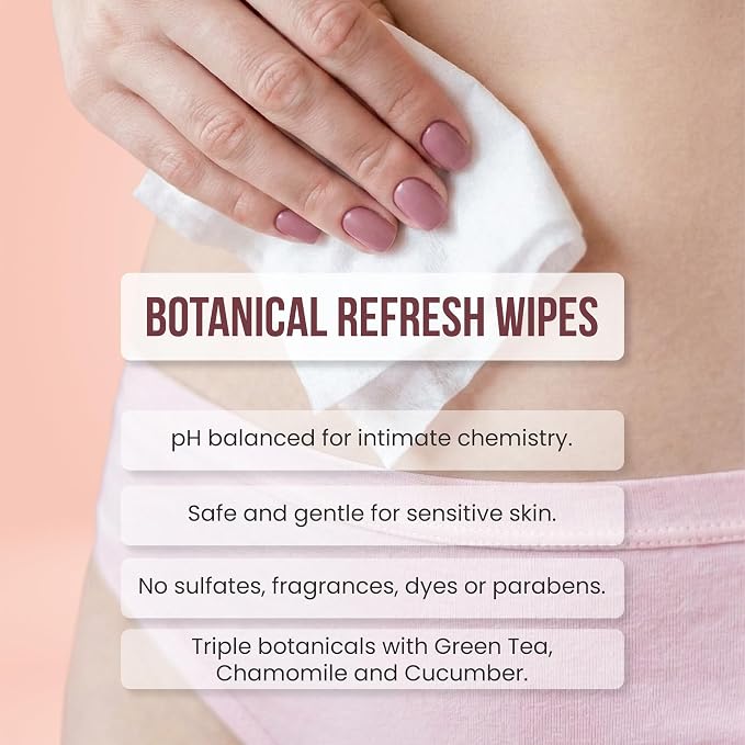 PORE & ROOT Feminine Wipes - Pocket Wipes for Sensitive Skin, Fragrance & Alcohol-Free, Travel-Friendly, Individually Wrapped, with Aloe & Lactic Acid, 112 Count - (16 Pack)