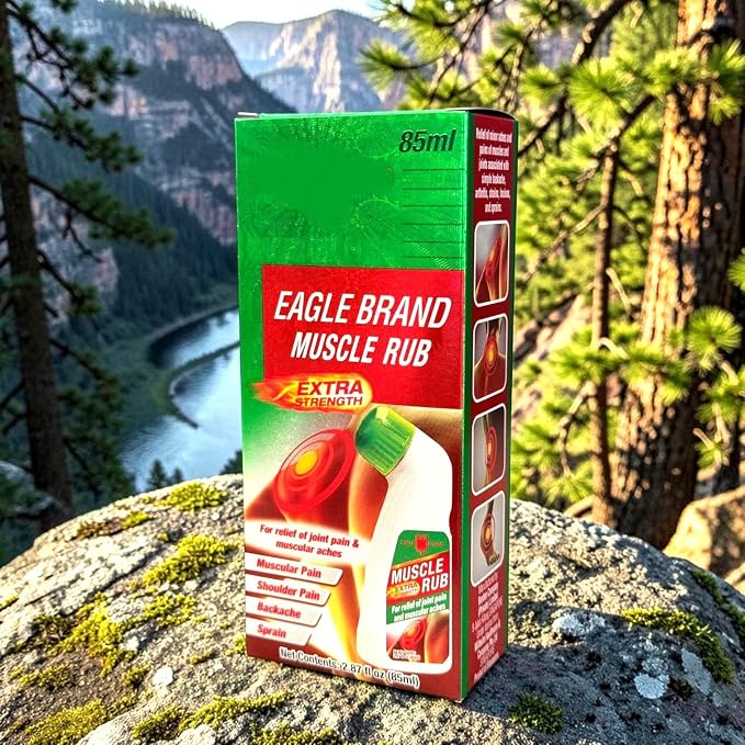 2 Packs - Eagle Essential Muscle Rub Oil - Hai Chai Dau Xoa Bop Hieu Con O - 85mL per Bottle with 2 Bottles per Order - Made in Singapore