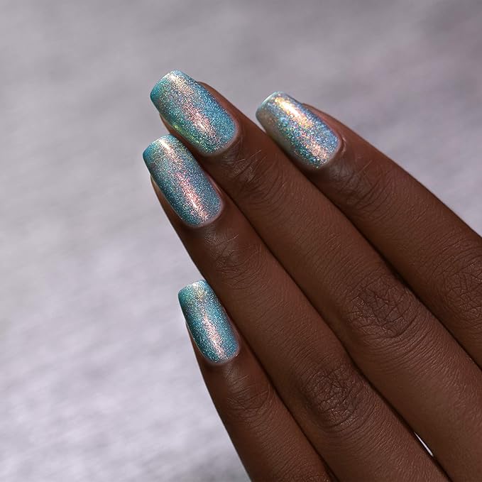 ILNP Skate Date - Iridescent Timeless Teal Holographic Jelly Nail Polish
