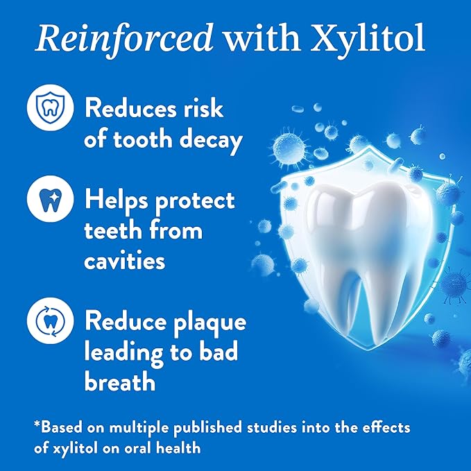 Mouthology 10% Nano Hydroxyapatite Toothpaste (6pk, Fluoride Free), Whitening*, Supports Enamel Care*, Appropriate for Sensitive Teeth*, SLS Free, Xylitol nHA Toothpaste Adults, Mint 4oz (USA Made)