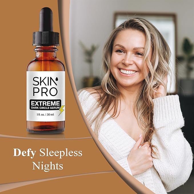 SkinPro Dark Circles Under Eye Treatment - Eye Serum Anti Aging Wrinkles, Improve Puffy Eye Bags & Uneven Skin Tone - All Skin Types, Skin Care