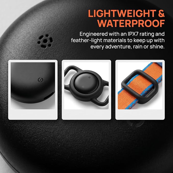 Dog Tracker with QR Code Smart Pet Tracker for Collar No Monthly Fee Pet Location Tracker with Holder Anti-Lost Device for Pets Compatible with Apple Find My iOS Only Dog Trackers
