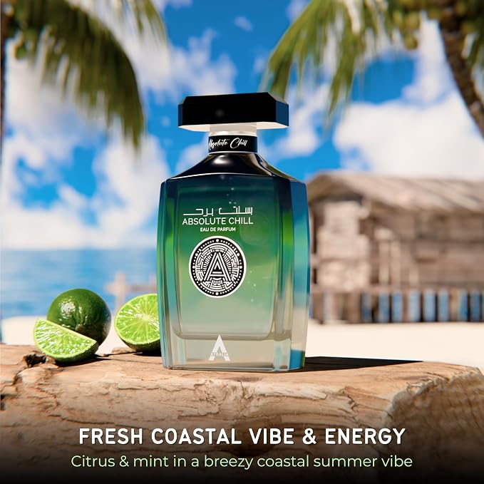 Atralia Absolute Chill 100ml EDP – Citrus Mint Perfume for Men & Women | Green Lemon, Mint, Orange, Blackcurrant | Summer Fresh Long-Lasting Fragrance
