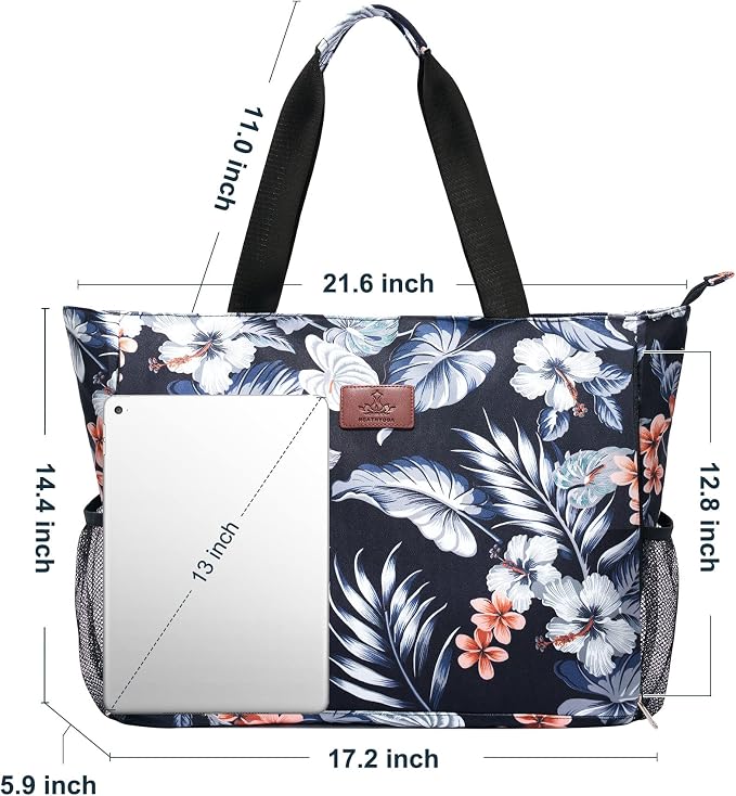 Heathyoga Multi-Functional Yoga Mat Carrier Gym Tote Bag - Large Mat Pocket, Women's Workout Bag