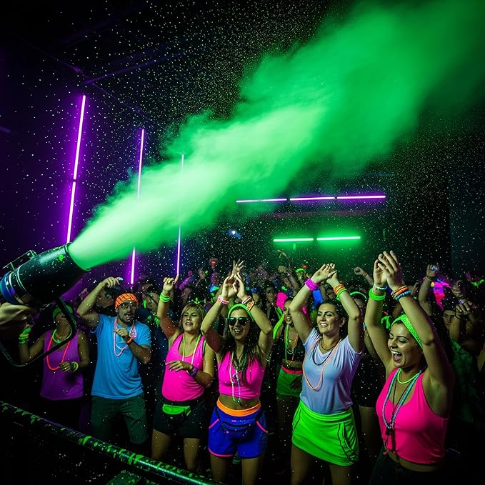 milo UV Neon Green Washable Party Paint | 5 Gallon Bucket | Bulk Fluorescent Party Paint for Rave, Events, Concerts | Glows UV in Black Light | Made in USA | Safe for Skin, Washable, and Non Toxic