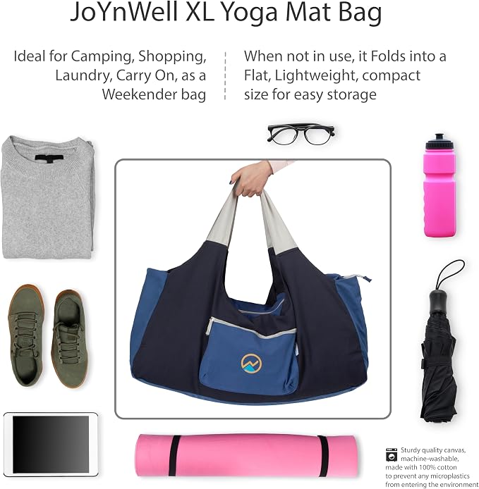 JoYnWell Yoga Bags and Carriers Fits All Your Stuff, Extra Large Yoga Mat Bag Full Zip Yoga Mat Bag with 3 Zipper pockets