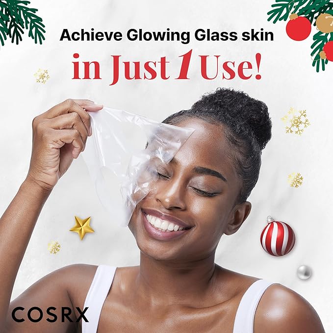 COSRX Glow-Boosting Face Mask Limited Gift Set 6ea, Snail Mucin, 6 Peptides & Alpha-arbutin for Glass skin, Collagen Face Mask, Korean Skin Care Set, Amazon Exclusive