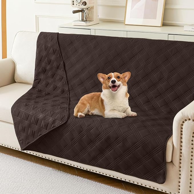 Waterproof Reversible Dog Blanket, Soft Couch Cover for Dogs Washable | Dual-Sided Waterproof Pet Bed Blanket, Resist Stains Spills & Pet Hair, Practical Furniture Protector For Pets, Size 68"x82"