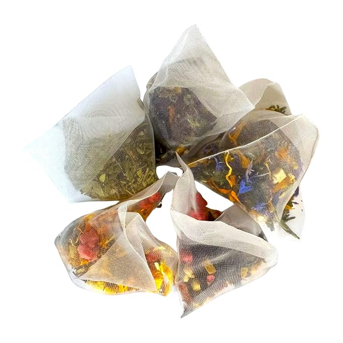 Pure And Easy Tea, Ascent Premium Tea Flight Sampler, 15-Count Whole-Leaf Variety of Naturally Caffeinated Blends, Designed for Focus & Clean Energy, BPA-Free Pyramid Tea Bags, Gift Box (52.5g)