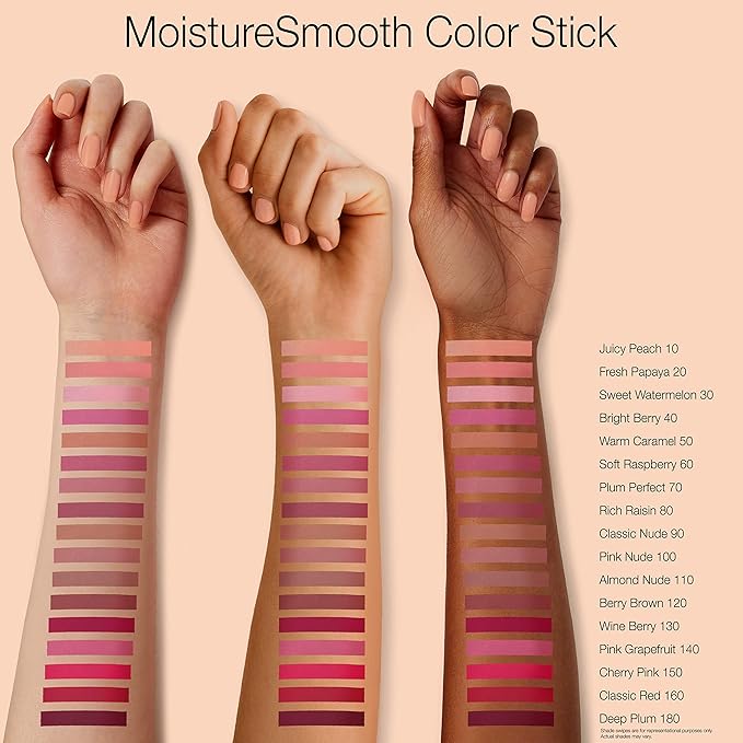 Neutrogena Moisturesmooth Color Lip Stick, 180 Deep Plum, .011 Oz. (Pack of 1)
