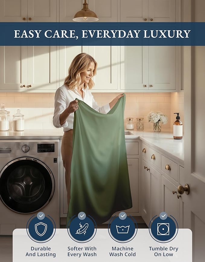 LANE LINEN 100% Egyptian Cotton Bed Sheets - 1000 Thread Count, 4PC Full Sheets Set, Long Staple Bedding Sheets, Sateen Weave, Luxury Hotel Sheets, Fits Upto 15" Mattress - Iceberg Green