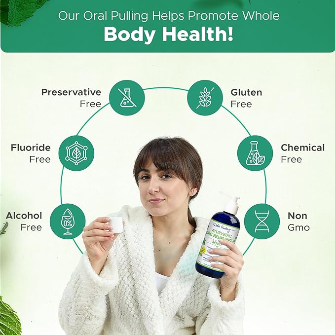 Dale Audrey Nano Hydroxyapatite Mouthwash Oil Pulling for Teeth and Gums | Mint Flavored Organic Mouthwash for Bad Breath | Essential Oils for Teeth Whitening & Fresh Breath Natural Mouthwash 8 oz