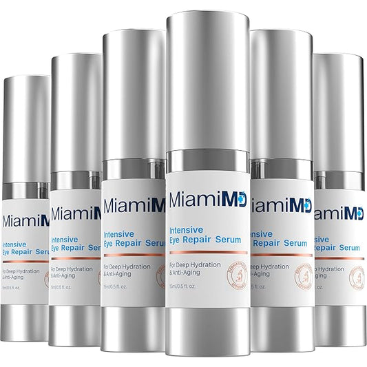 Eye Serum (15ml) Under Eye Treatment for Dark Circles, Crow's Feet & Eye Bags - Eye Serum for All Skin Type - Anti-Aging Under Eye Cream - Reduces Eye Puffiness - For Day & Night Time Use - 6 PACK