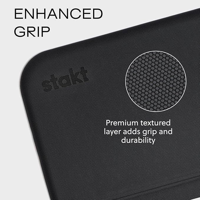 Stakt Foldable Yoga Mat Pro, 2 in 1 with Premium Textured Grip, Non Slip, Folding Exercise and Fitness Mat for Pilates, Strength Training, and High Impact Workouts