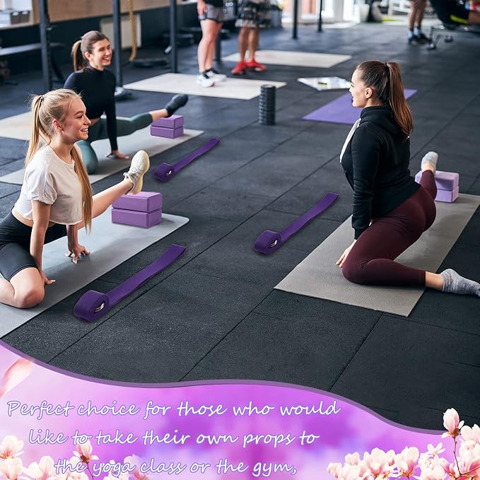 Wettarn 15 Pack Non-slip Yoga Block and Strap Set for Stretching