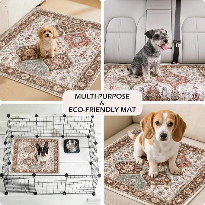 2PACK Washable Pee Pads for Dogs, Reusable Dog Pads Upgrade Non-Slip Dog Pee Pads Heavy Absorbency Puppy Pee Pads Quick Dry Whelping Pads/Waterproof Puppy Training Pad