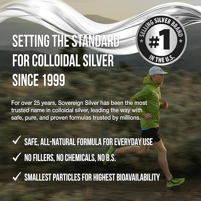Sovereign Silver Immune Support, Colloidal Silver, Bio-Active Silver Hydrosol,10 ppm, Fine Mist Spray, 2 Fl Oz