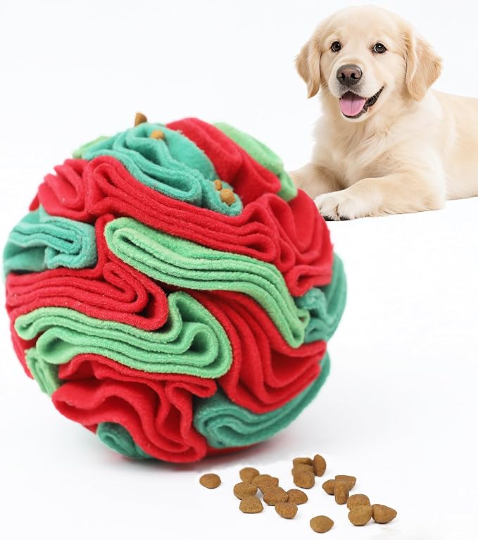 Ablechien Snuffle Ball for Dogs - Interactive Dogs Toys to Keep Them Busy, Dog Puzzle Toy, Christmas Dog Toys Gifts for Small, Medium Pet Daily Companionship, Training Reward Gift