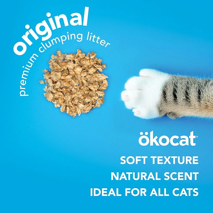 ökocat Original Natural Wood Clumping Cat Litter, Odor Control 26 lbs