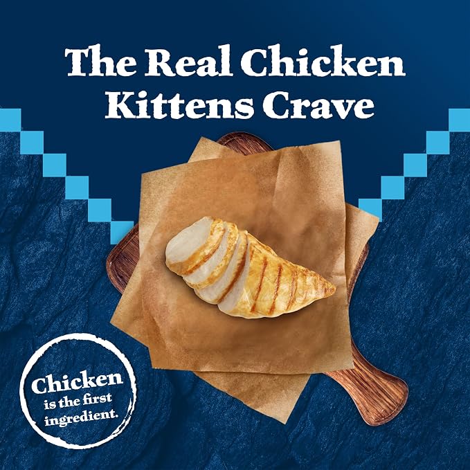 Blue Buffalo Wilderness Chicken Kitten Dry Cat Food, Grain-Free, 2 lb | High Protein, Real Chicken #1 Ingredient, DHA & ARA for Brain and Eye Development, Antioxidant-Rich LifeSource Bits
