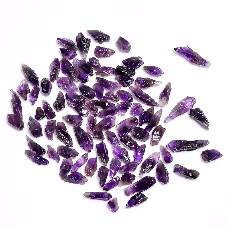 50 carats Raw Amethyst Pencil Rough Tiny Gemstone, Natural Crystals, Healing Stones, Wholesale Lot, Jewelry Making Supply, 10 to 16mm, 14 to 18pcs