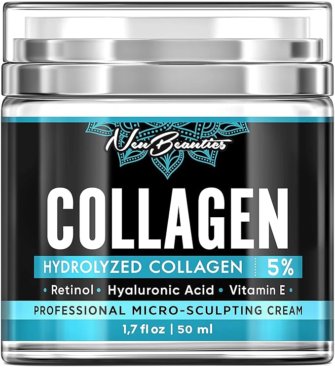 Neubeautics Collagen Cream For Face - Anti Aging Night Women Made In USA Wrinkle With Retinol Hyaluronic Acid Firming & Hydrating Effect Facial Cream, 50 ml (Neubeautics)