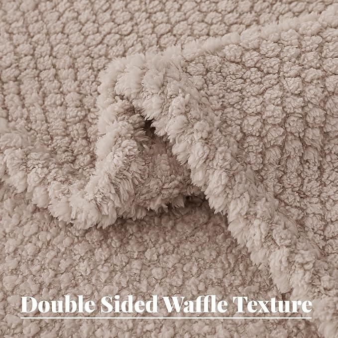 Whale Flotilla Extra Large Soft Fleece Throw Blanket for Couch | 50x70 Inch, Camel, Suitable for Sofa Chair Bed, Fluffy Fuzzy Jacquard Blankets for All Season, Lightweight and Cozy