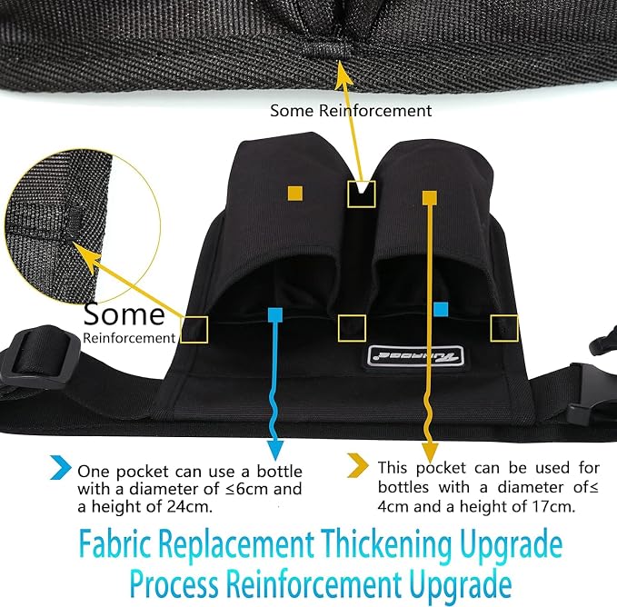 Massage Bottle Bag， Massage Oil Holster， Massage Therapist ， Massage Lotion (TH2KD-9DBlack-New)
