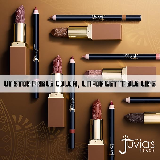 Juvia's Place Long Wear Lip Pencil – Mocktail – Waterproof & Kiss-proof, Long Lasting Lip Liner, Smooth Makeup Application - Soft Matte Finish Base for Lipstick - 13 Hours of Wear for Everyday Use