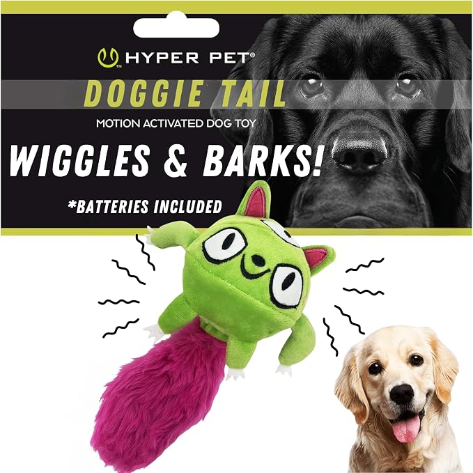 Hyper Pet Doggie Pal Monster Interactive Plush Dog Toy, Wiggles and Barks | Vibrating durable design busts boredom with mental stimulation for every size, keeps curious pups engaged and entertained