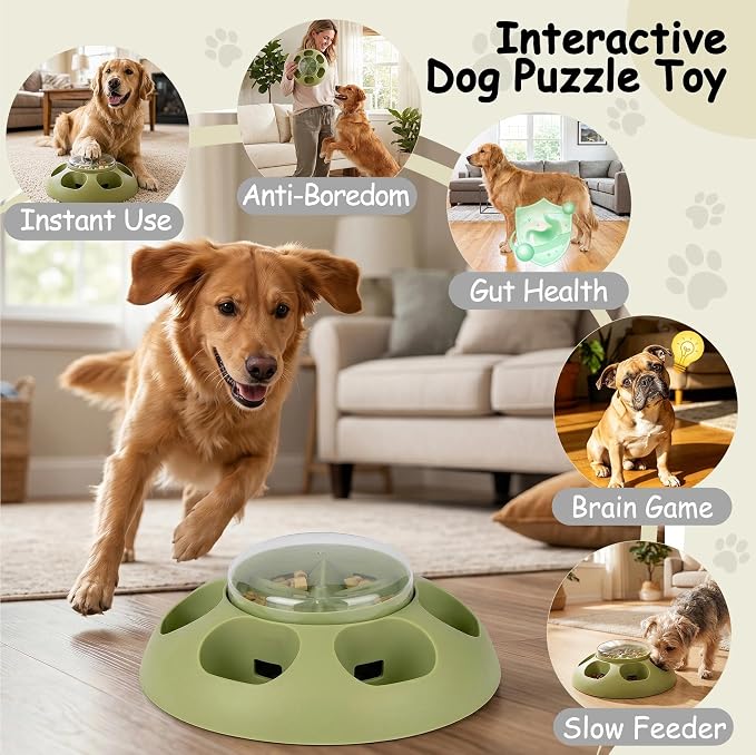 ABULL Interactive Dog Puzzle Toy - Treat Dispenser & Slow Feeder