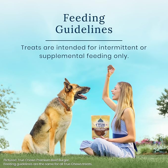 Blue Buffalo True Chews Premium Grillers Dog Treats, Made in the USA with Natural Ingredients, Chicken, 12-oz Bag (Pack of 6)