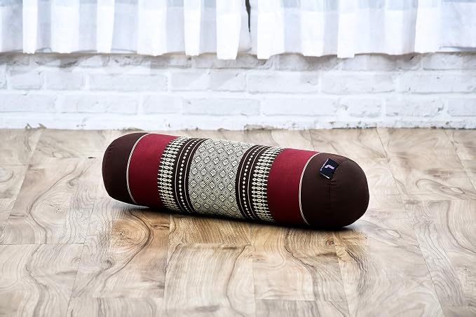 Leewadee Small Yoga Bolster – Shape-Retaining Cervical Neck Roll, Tube Pillow for Comfortable Reading, Kapok Filling, 22 x 6 x 6 inches