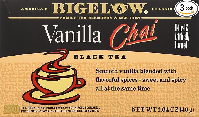 Bigelow Tea Chai Vanilla 20Bg 1.64 oz (pack of 3)
