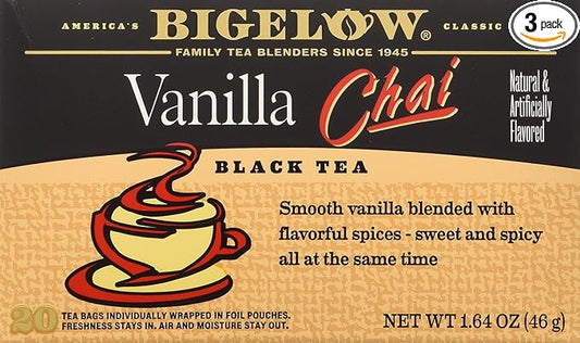Bigelow Tea Chai Vanilla 20Bg 1.64 oz (pack of 3)