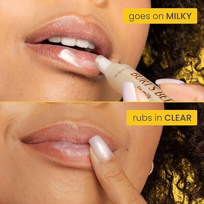 Burt’s Bees Stocking Stuffers, Lip Milk, Daily Lip Moisturizer, Toasted Coconut, Vitamin Enriched Moisturizing Lip Balm with Almond Milk and Jojoba Oil, Hydrating for Softer Lips, 1 Tube, 0.34 Fl Oz