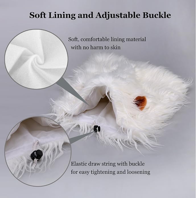 Lion Mane Wig for Dogs with Ears, Funny Pet Costumes for Halloween Christmas