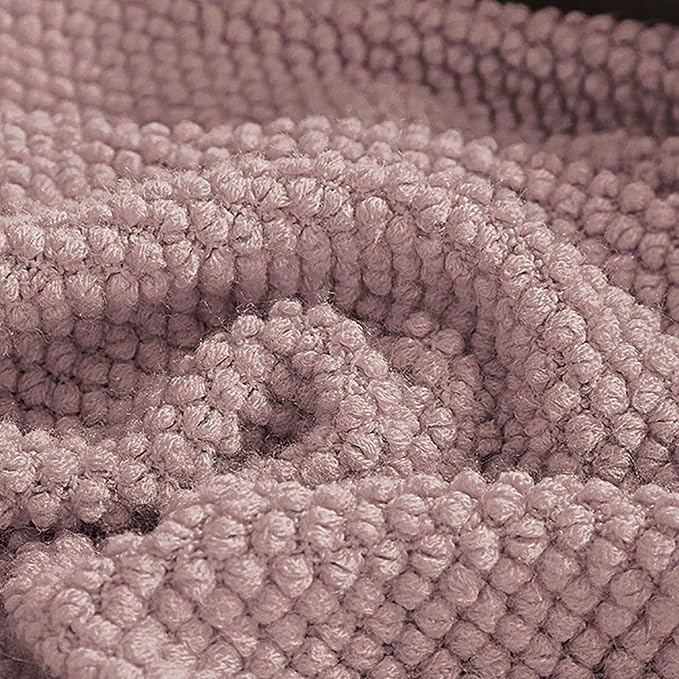 LOMAO Knitted Throw Blanket with Tassels Bubble Textured Lightweight Throws for Couch Cover Home Decor (Brownish Pink, 60x80)