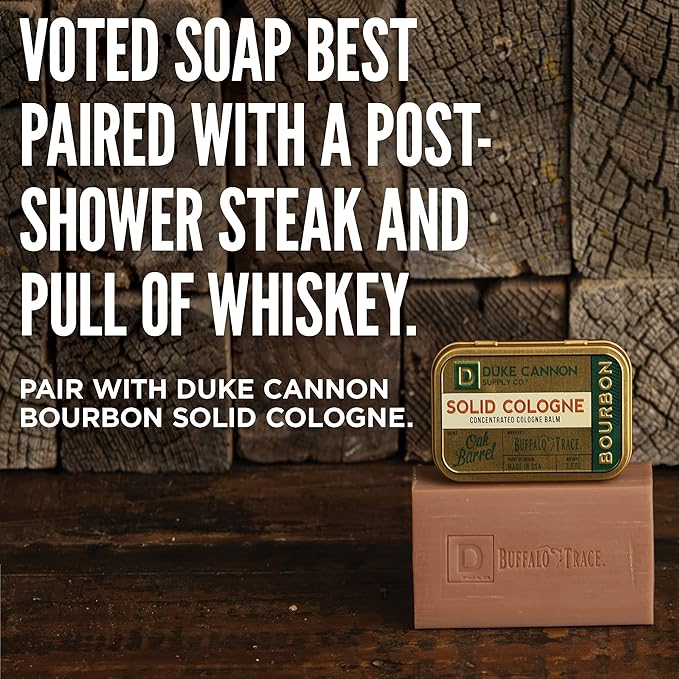 Duke Cannon Big Brick of Soap 3-Pack – Bourbon – Men’s Heavy Duty Soap, Natural Ingredients, Long-Lasting, Rich Masculine Scent, 10 oz Each