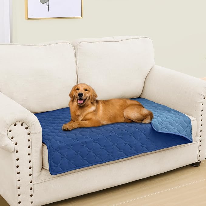 Smiry Waterproof Dog Bed Cover Blanket, Reversible Pet Blanket | Soft Reversible, Washable Leakproof Cats Dogs Couch Cover for Sofa, Couch, Furniture (30x53 Inch)