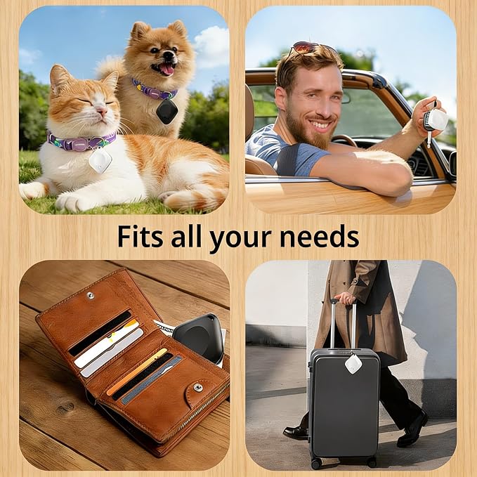 Bluetooth Tracker Tags 2 Pack [MFi Certified] for Apple Find My (iOS Only) | Smart Item Finders Air Global Tracking Tags Replaceable Battery Key Track for Bags Kids Luggage Dogs Backpack Pets Waterproof